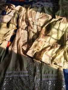 Beautiful Gharara Koti Sleeveless Top