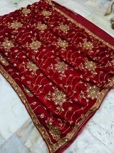 Aari Tari Zari Full Work Saree Very Beautiful ❤️