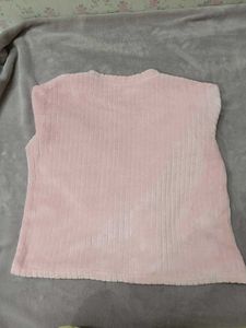Pink Plush Pullover Sweater