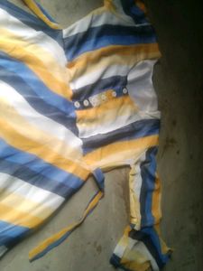 Striped Dress with Buttons