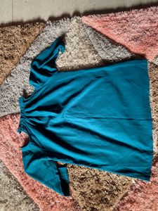 Teal Cold Shoulder Dress