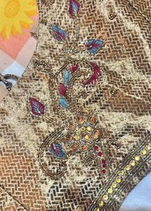 dark golden Sequin Embellished Blouse