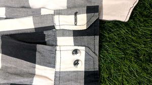 black and white check shirt for Men
