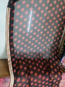 Red Floral Print Fabric Saree