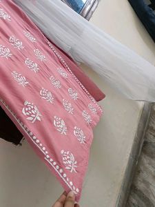 Pink Embroidered Kurta Set