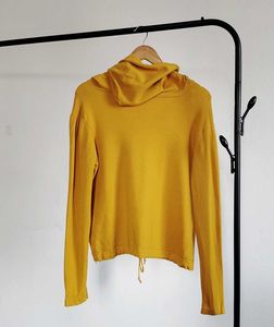 Mustard Button-Down Hoodie