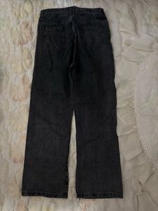 Vintage Black Wash Wide Leg Jeans