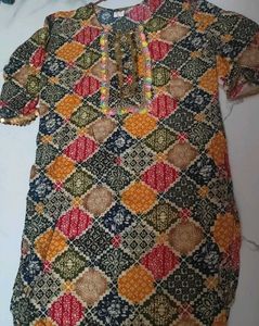 colourful kurti with a diamond pattern
