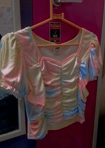 Tie-dye Ruched Top
