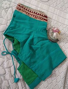 Teal Embroidered Saree