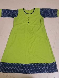 xxl size Stylish Green Printed Dress