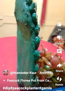 Hand Made Peacock Planter Pot