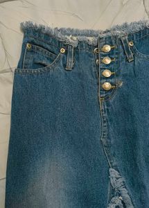 Straight Denim Skirt
