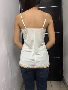White lace design top