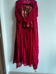 Peplum With Shrug And Plazzo