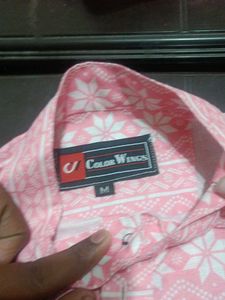 Pink Floral Print Kurta