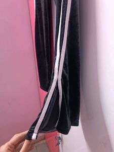 Velvet Slit Track Pants
