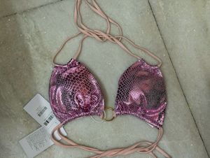 Pink Snakeskin Bikini Set