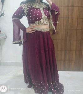 🔥Wine Designer Lahenga 🔥