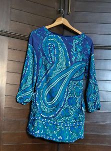 Old Navy Women Blue Printed Casual Dress