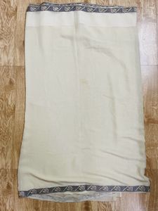 Elegant White Saree with Black Border