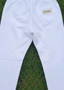 White Casual Pants