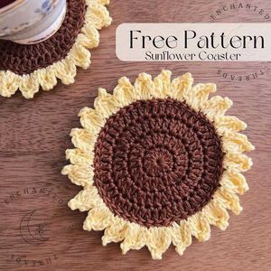 Combo Of 2 Sunflower Coaster For Cups And Glass