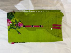 Green Floral Kurta