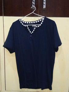 Navy Henley T-Shirt