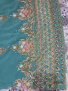 Teal Embellished Salwar Kameez