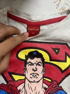 Superman Tshirt With Shorts Combo