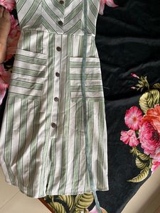 Striped Button-Down Dress