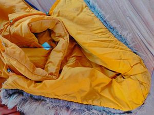 YELLOW COLOUR BRANDED JACKET WITH TWO POCKET