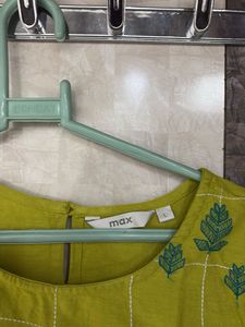 Green Embroidered Kurta