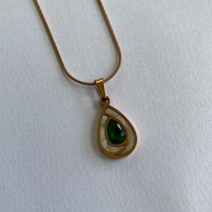 Anti Tarnish Teardrop Stainless Steel Necklace