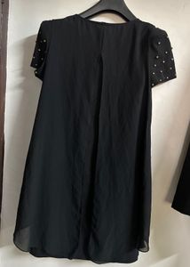 Black Studded Sleeve Top