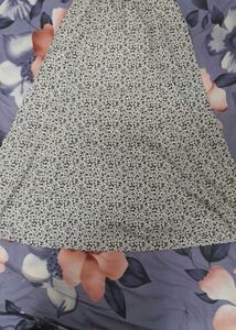 Long Black And White Skirt