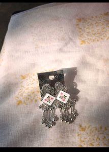 Silver-Tone Drop Earrings