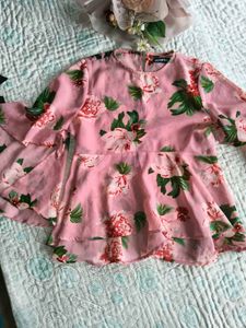 Floral Print Pink  Top