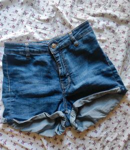 Denim High-Waisted Shorts