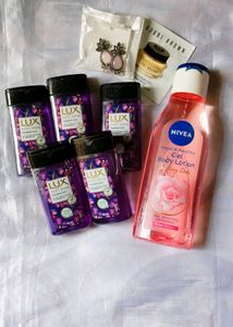 Lux & Nivea Body Care Set With 2 Freebies