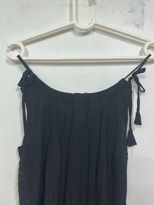 Black Spaghetti Strap Kurti