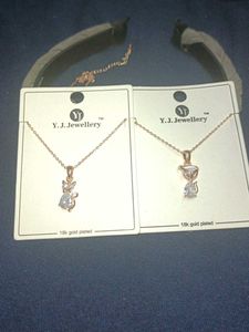 Anti Tarnish 18k Gold Plated Cute Cat Pendants