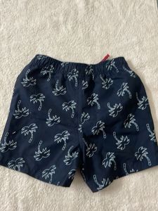 Palm Tree Print Swim Trunks