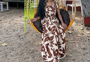 Floral Print Tie Strap Sundress