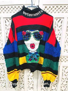 🎀Vetements Graphic Knit Sweater (