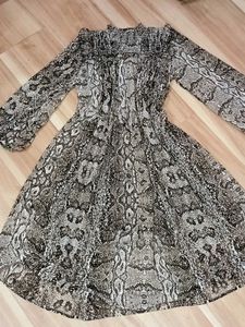 Snakeskin Print Dress
