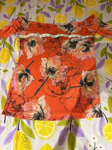 Floral Print Bell Sleeve Top