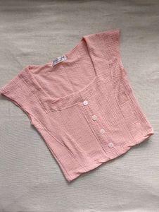 Pink Textured Top