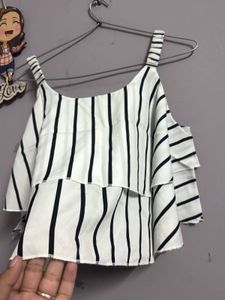 striped tank flare top